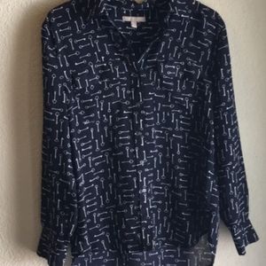 Banana Republic Key pattern blouse